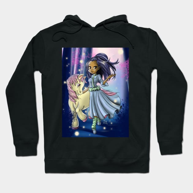 Native American Girl and Pony Hoodie by treasured-gift